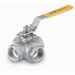 Multi-Port Ball Valves, Screwed End,3 Way, T port,K-303,3 Way Ball Valves, T-Port, Standard Bore, ISO Mounted, 1000 psi, Screwed End